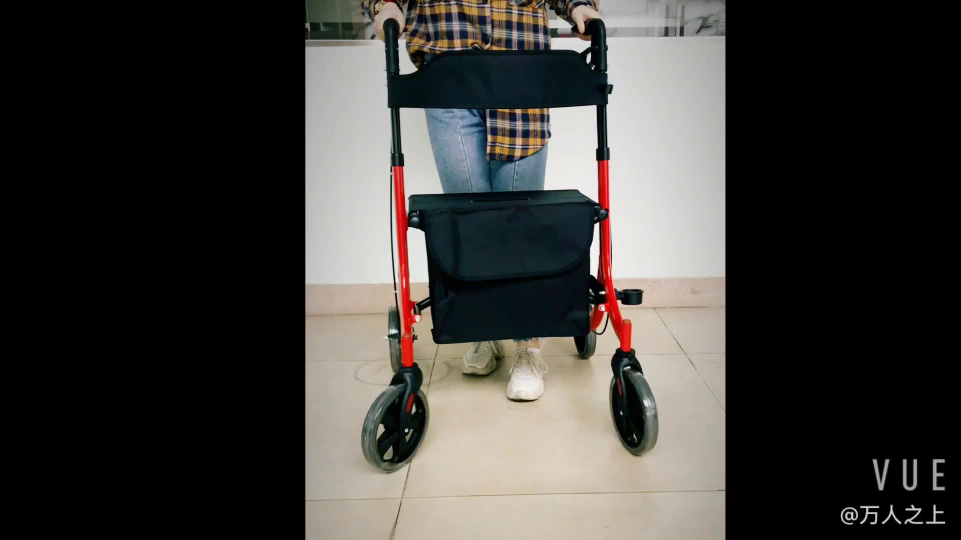 Standard Mobilität Europäisches Design Vierrad bequemer leichter Walker Rollator mit Sitz TRA111