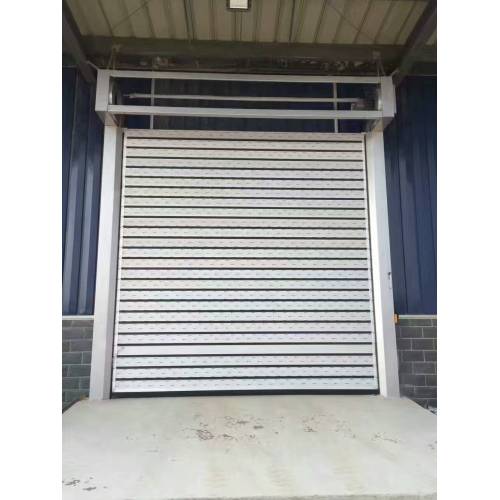 Spiral aluminum high speed doors for USA Clean technology factory