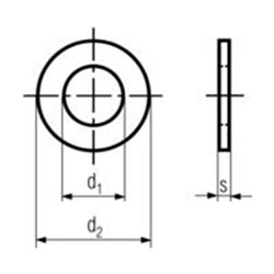 Micro plano plano DIN 125A