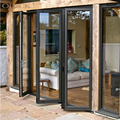 Portes du système de rupture thermique Bifold Glass Doors Patio Slide pas cher