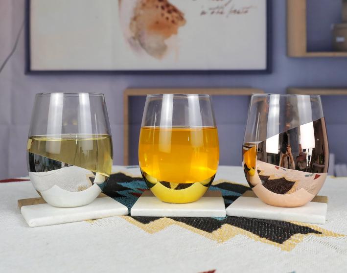 Stemless wine glass