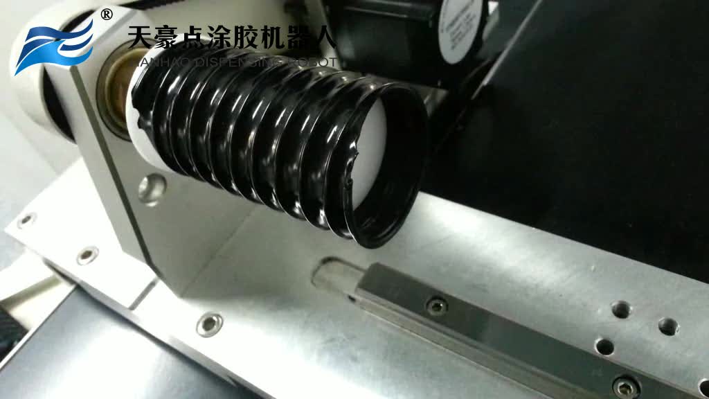 Thread coating machine for inside thread glue dispenser1