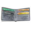 Men's Handmade Leather Wallet - Blue Fog Vegetable Tanned Clutch1