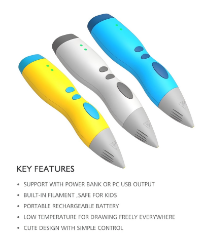 LP02 Pen 3D 3D Percetakan Pen untuk Kanak -kanak