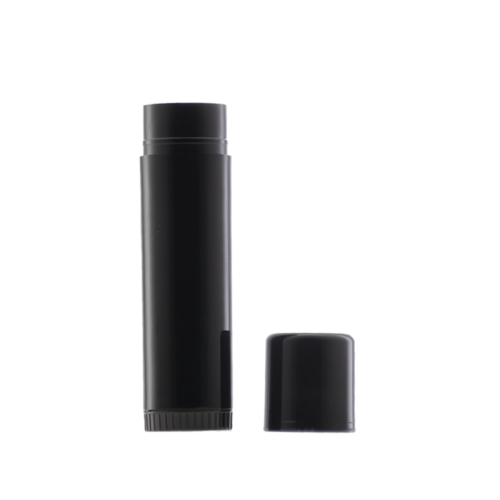 Tubo de protetor labial de plástico PP preto 10g com tampa