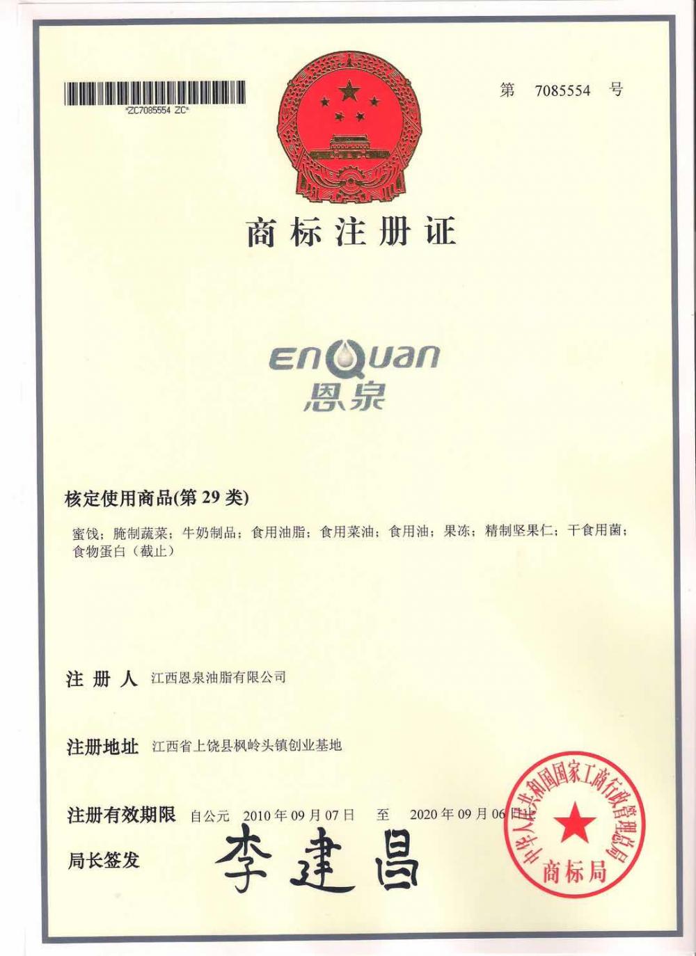 Trademark Certificate