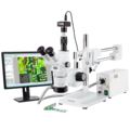 AmScope 2X-225X Trinocular Stereo Boom Microscope with 3MP Camera1