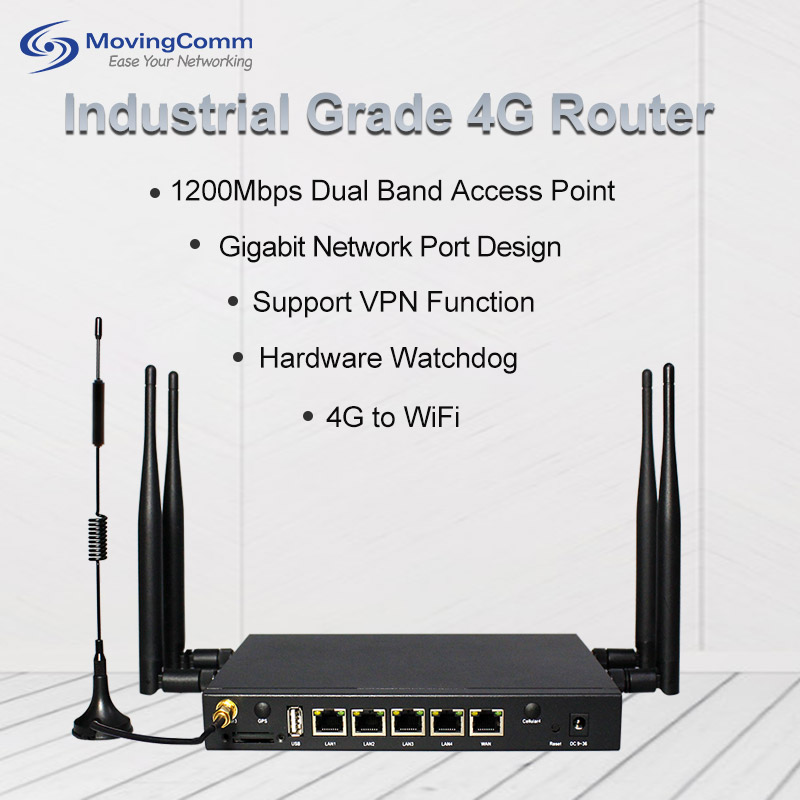 CARDA MULTI SIM 4G 5G LTE WiFi mòdem Cel·lular Router VPN de grau industrial amb WiFi de doble banda 2.4GHz 5GHz Gigabit Ethernet Ports1 Ports1