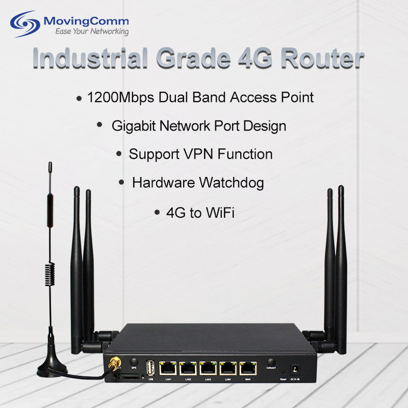 Cerdyn Multi Sim 4G 5G LTE WiFi Modem Cellog Gradd Ddiwydiannol Llwybrydd VPN gyda band deuol WiFi 2.4GHz 5GHz Gigabit Ethernet Ports1