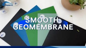 Smooth geomembrane display