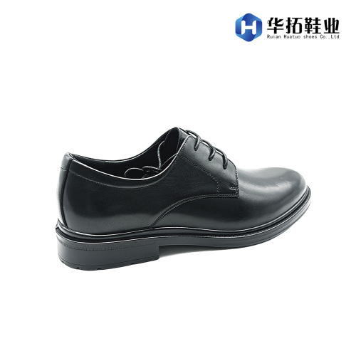 تطلق Ruian Huatuo Shoes حذاء أكسفورد جلدي رسمي كلاسيكي أسود اللون برباط لرجال الأعمال