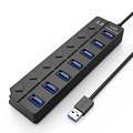 7-Port USB 3.0 Hub with Independent Switch - Multi-Port Adapter for PC and Laptop1