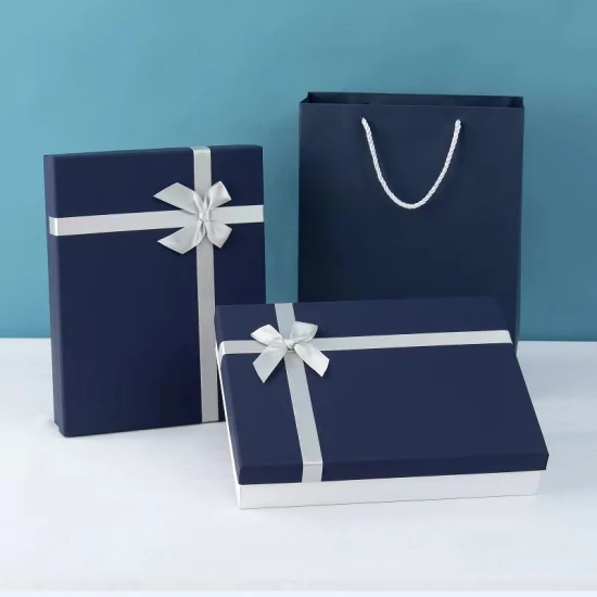 Advanced Exquisite Ribbon Birthday Gift Box and Bag Wholesale Custom Luxury Custom Printed Logo1