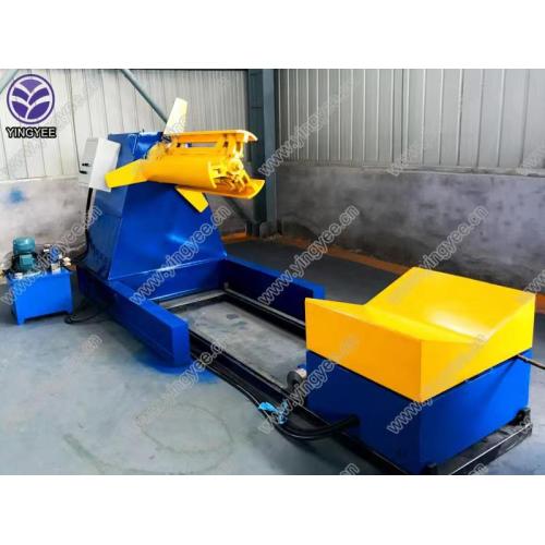 7 tons hydraulic decoiler with car