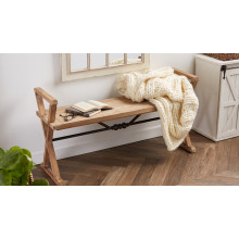 Shabby-Chic-rustikales Bauernhaus traditionelle Walnuss-Massivholz-Metall-Wand-Regal-Speicher-Couchtischende