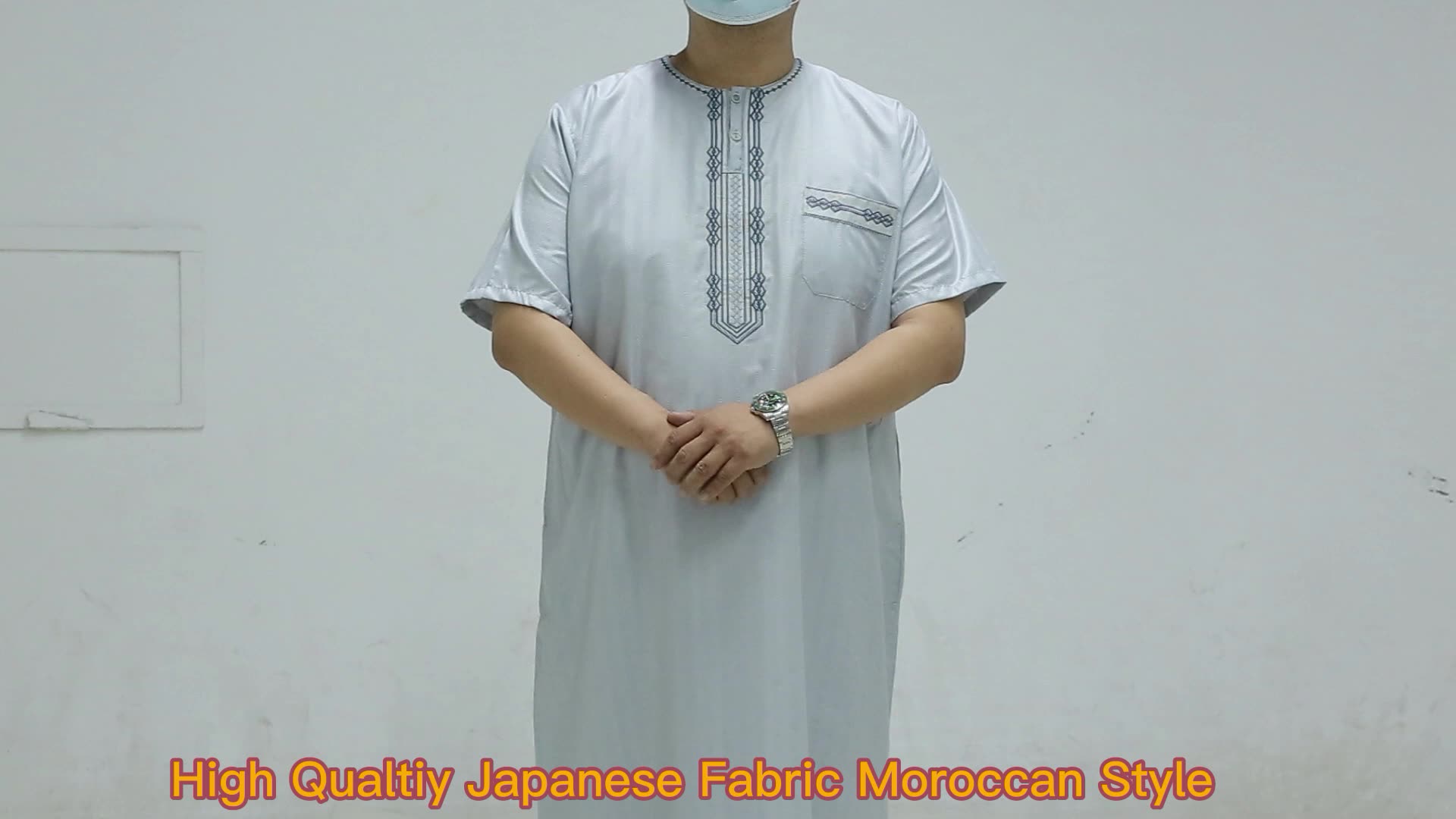 Abbigliamento islamico vestito musulmano per uomini abaya dubai turco di caftano maschile thobe pigiama per uomini thawb thawb robe jubah boubou1