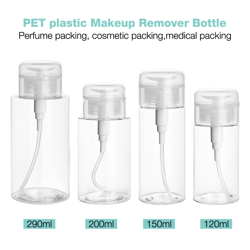 Press Pump Dispenser Liquid Makeup Remover Bottle