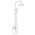 Bathroom Chrome Brass Wall-Mounted Rain Concealed Shower Faucet Mixer and Rain Bath Shower Set1