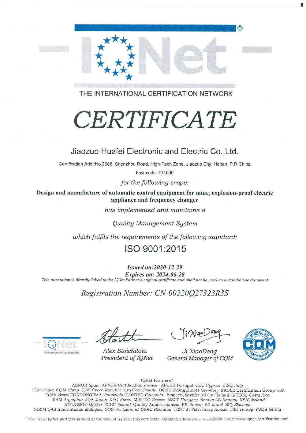 IQNet ISO 9000 Quality management system​