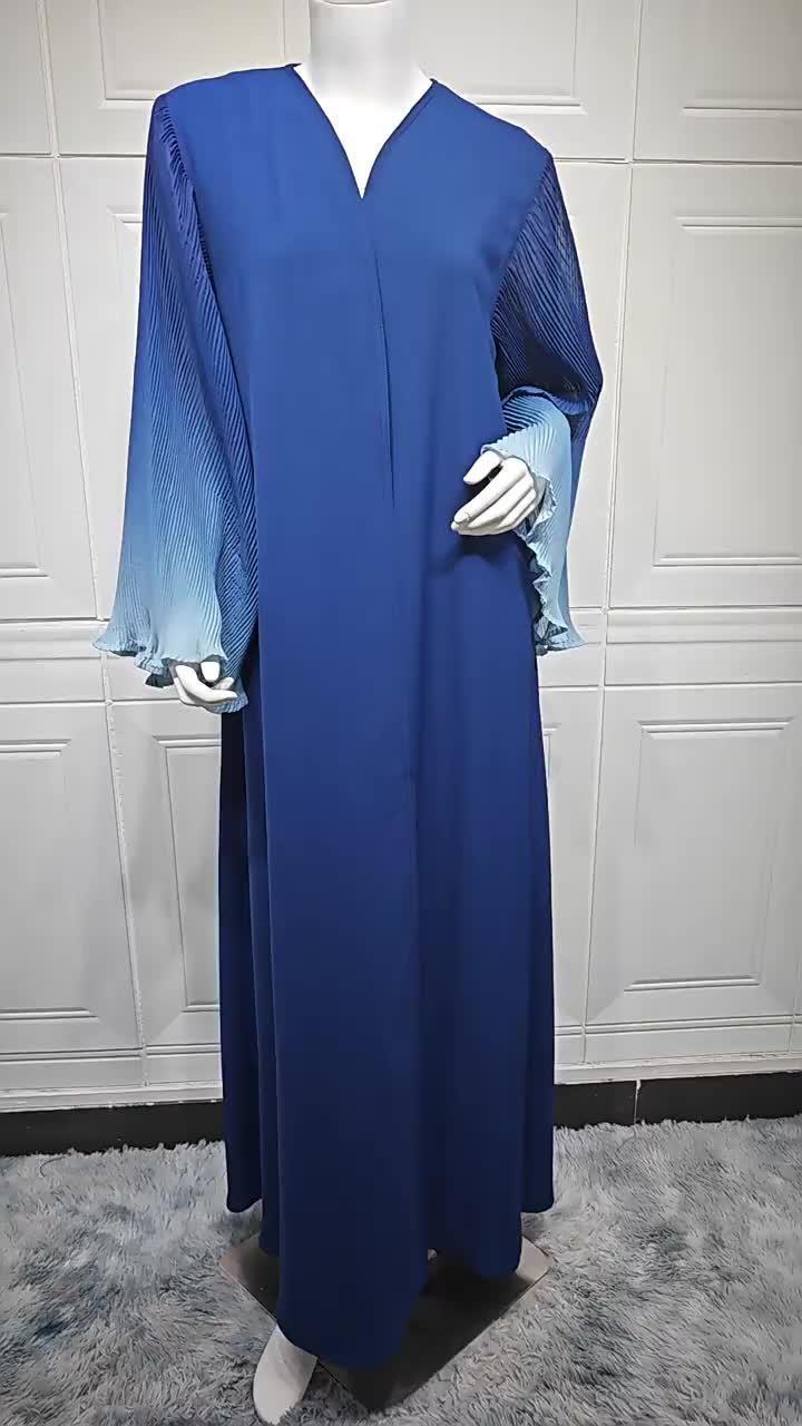 عباية كيمونو عصرية بأكمام جرس مطوية MQ202 (1)