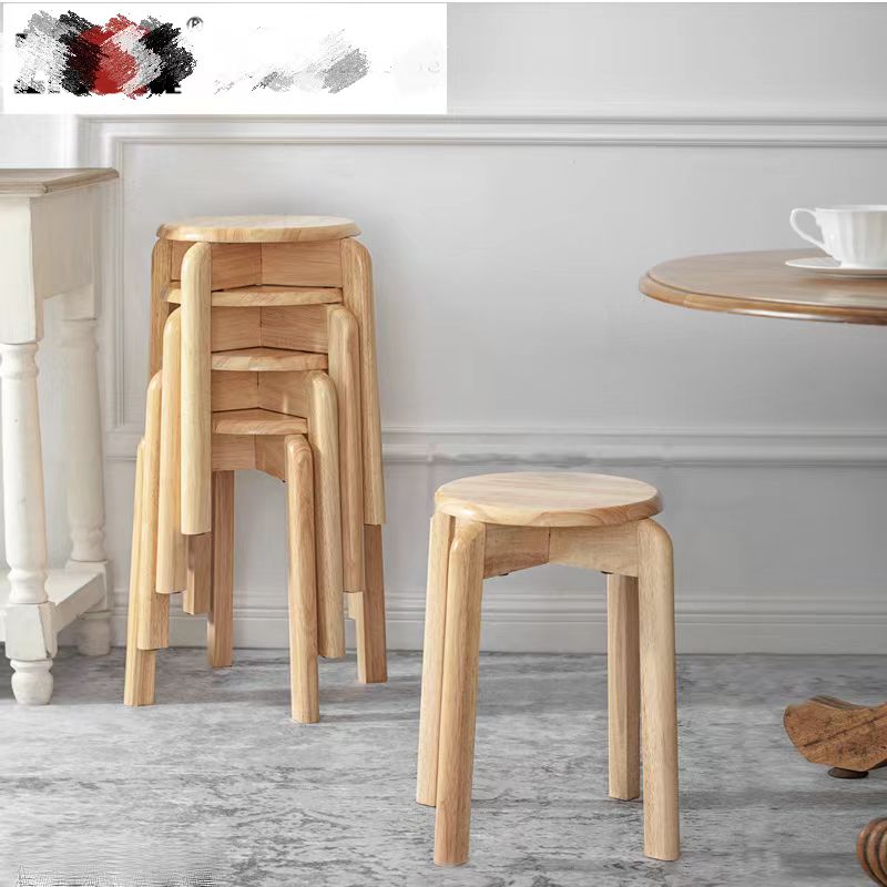 Minimalist Wooden Stool Solid Square Stool