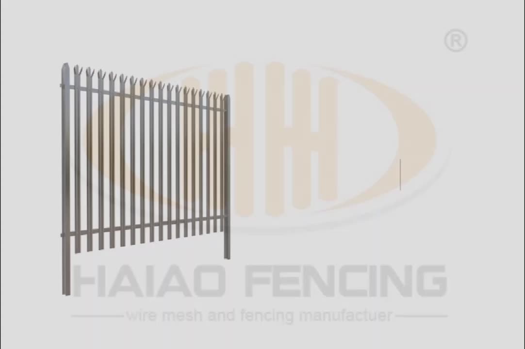 Bekalan Kilang Reka Bentuk Baru Tinggi Standard Galvanized dan Powder Fence Palisade Logam untuk Afrika Selatan1