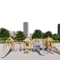 Large Wooden Slide for Kindergarten Outdoor Playground1