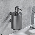 Black Brushed Gold Wall Mounted Bathroom Soap Dispenser1