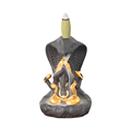 Ceramic Ganesha Incense Cone Holder with Waterfall Backflow Design1