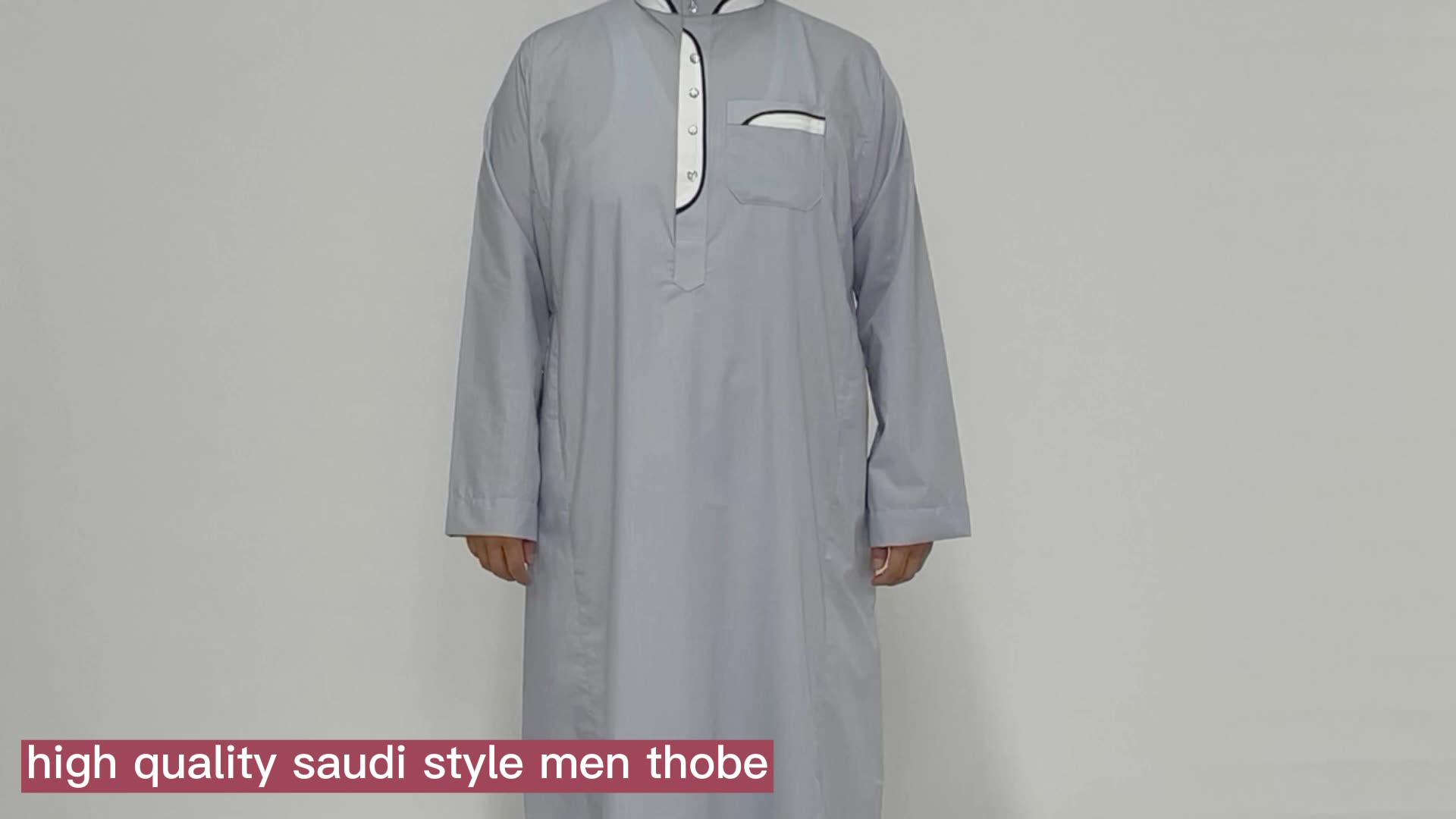 Uomini musulmani vestire la nuova modella Abaya in Dubai Abir Front Zipper1