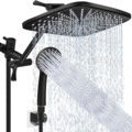 High Pressure 12" Rain Shower Head with 5 Settings Handheld Sprayer1