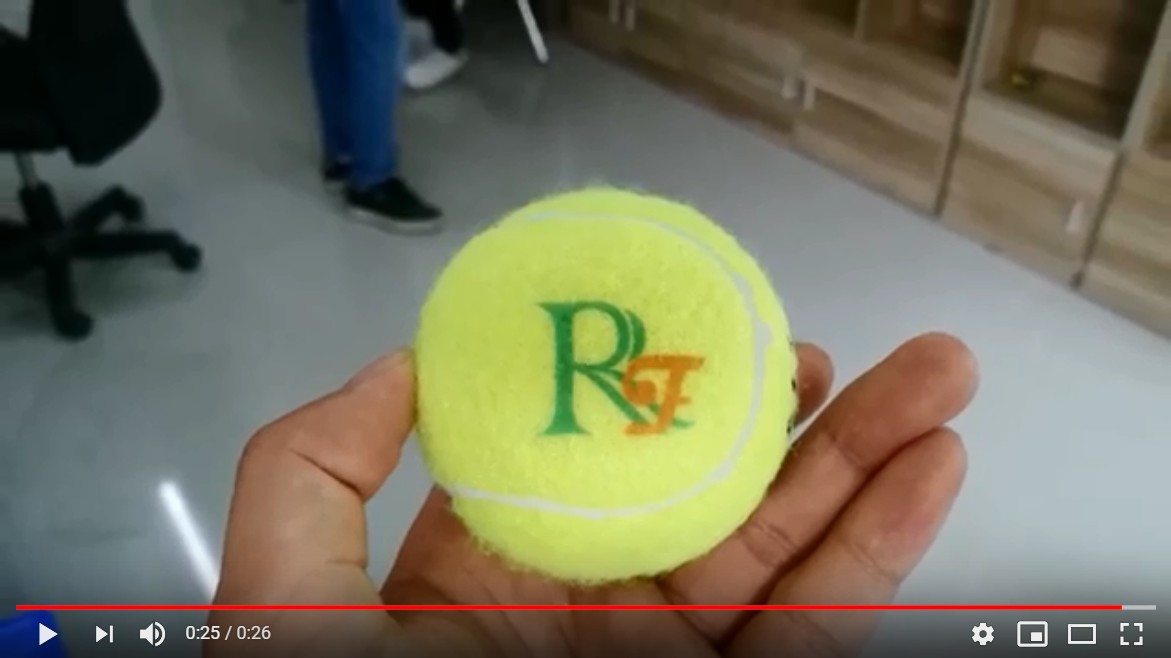 How to make your cusotomized name on balls tennis ball printing with UV printer