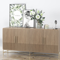Modern Luxury Solid Wood Storage Cabinets with Metal Legs: Wholesale Living Room Furniture Sets and Sideboard Buffets1