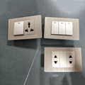 Vietnam Aluminum Brushed Cover Switch Socket1