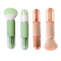 Portable Retractable Multi-functional Makeup Brush Set - 4-in-1 Loose Powder Eyeshadow Brush with Lid1