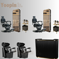 Used Makeup Stylish Hairdressing Barber Chairs and Salon Mirror Set1
