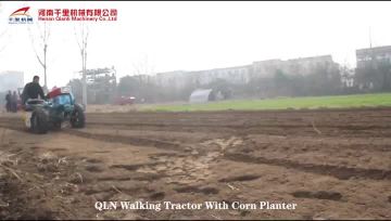 walking tractor with corn planter