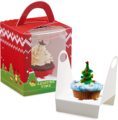 Xmas Cake Box: Individual Merry Christmas Cupcake Container with Window1