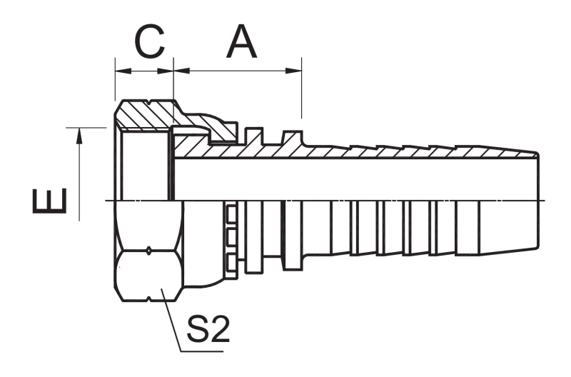 Bsp Female Flat Seal 22211 Drawing