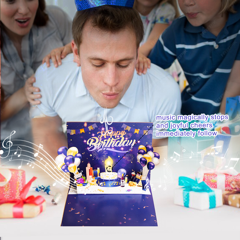 Biglietto d'auguri per spegnere la candela