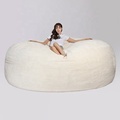 Extra Large FOAM SAC Sherpa Fabric Bean Bag Chair - 9ft 270cm Giant XXL Faux Fur Beanbag Sofa Bed Cover1
