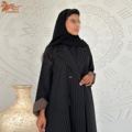 تولید کننده عبایا جلو باز گل مشکی لباس اسلامی زنانه لباس مسلمان لباس قومی 1