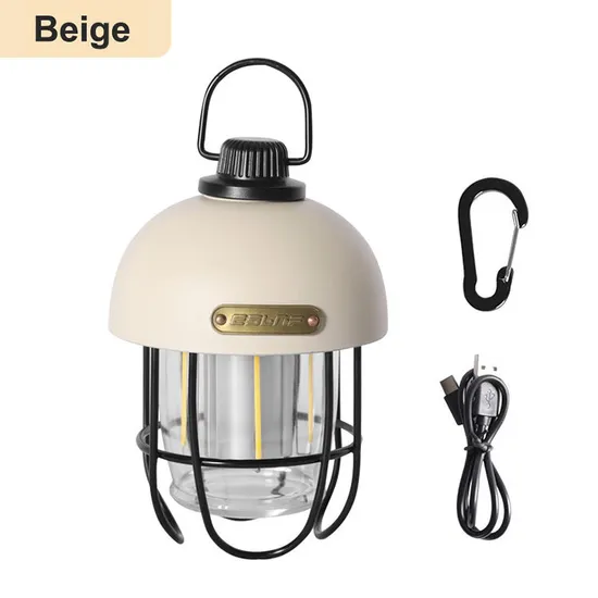 Retro LED Solar Camp Light com Battery de 18650 embutido1