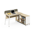 Hot Sale Single Seater Office Workstation with Bookshelf1