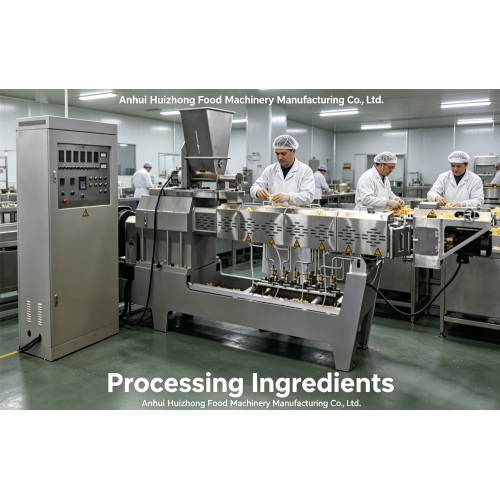 Anhui Huizhong lanza una nueva línea de extrusión automática para la producción de snacks de alta eficiencia