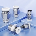High-Quality White Pneumatic Accessories: Explore BSPT Male Thread Quick Coupling Actuator Parts in Various Sizes1