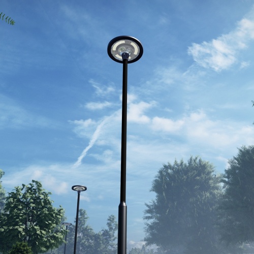 800w 1200W UFO Solar Street Light Garden Lamp RGB con telecomando musicale