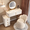 Móveis de quarto Novo design LED Light White Color Opcional Storage Makeup Cleacta Vanity penteadeira com LED1