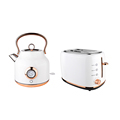 Superior Retro Breakfast Set: Stainless Steel Electric Toaster and Kettle1