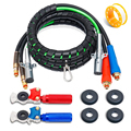 Best Selling 3 in 1 Air Electrical Assembly Power Line Kit with Gladhands - 15 Feet Power Spiral Cable1